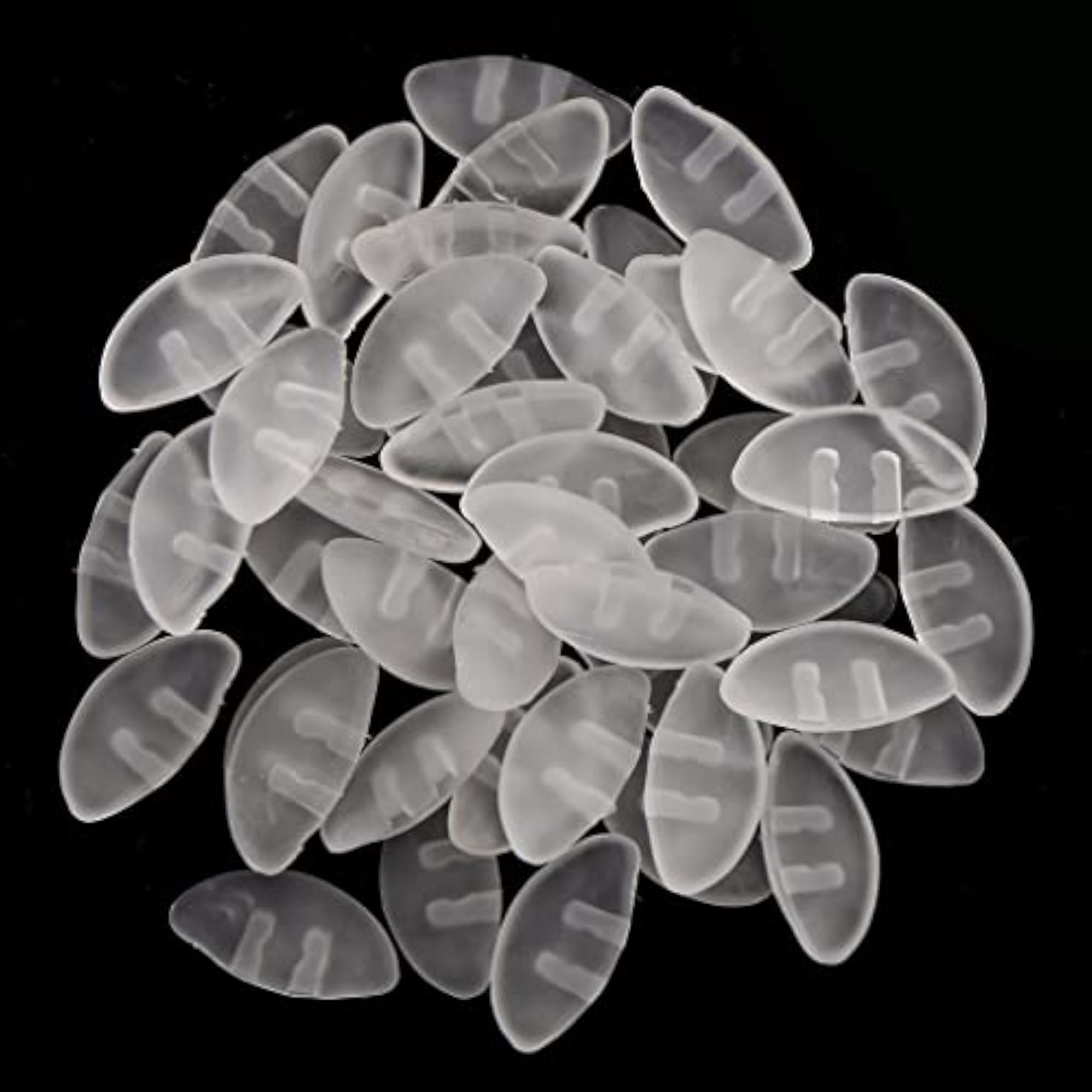 25 Pairs Clear Push Silicone Nose Pads for Glasses
