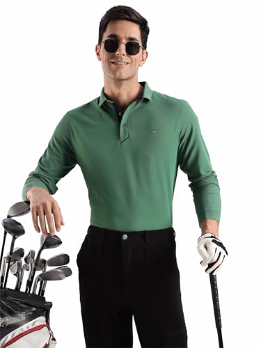 Image of STELLERS Men's Full Sleeve Polo T-Shirt | Feather Touch Feel | Odour Resistant | Wrinkle Free | Quick Dry | Stretchable | Lightweight | Anti-Static | UV Resistance | Anti-Microbial