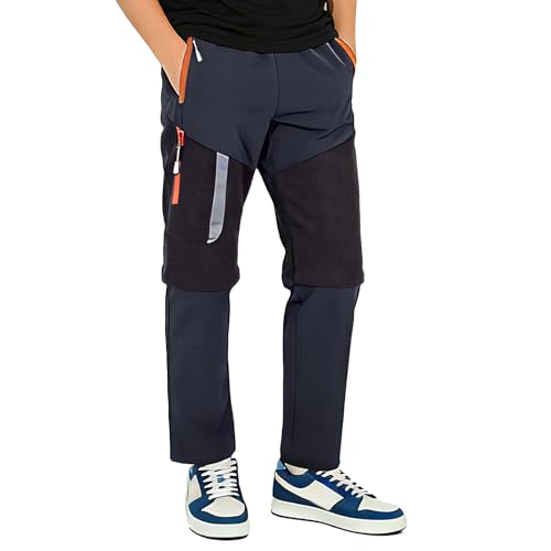 SUKUTU Pantalones 2 en 1 con Cremallera para niños y
