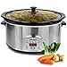 Produktbild Syntrox Germany 6,5 l Slow Cooker | Schmortopf | Schongarer | Multikocher Solier, Spülmaschinengeeignet, mit Glasdeckel, Küchengerät, 320 Watt, Gesunde Küche