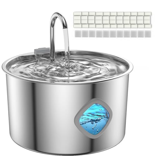 Fuente de Agua para Gatos 3.2L Acero Inoxidable