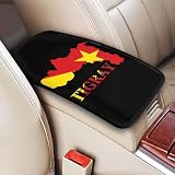 Tigray Region Map Flag Armrest Cover 12.6x7.5 Inch Car Center Console Cover Waterproof Non-Slip Neoprene Personalized Auto Center Console Pad