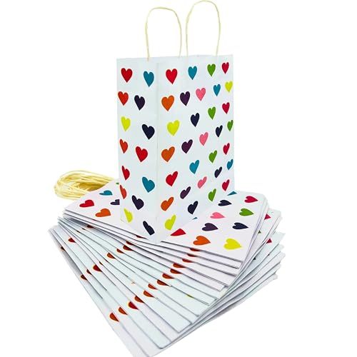 Image of Tdas paper bags for return gifts carry bag packaging boxes kids gift birthday medium small house warming wedding ceremony kids adults baby shower happy birthday (3 x 8 x 10 inches) (20)