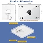 Adhesive Hooks for Hanging Heavy Duty Wall Hooks Self Adhesive Towel Coat Hooks Waterproof Transparent Hook for Bathroom Shower Kitchen Keys Door Outdoor Home Improvement Utility Hook 12 Pack - Image 2
