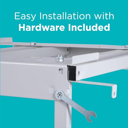 Black+Decker Washer Dryer Stacking Rack Stand, Compatible with Black and Decker Portable Washers and Dryers, Heavy Duty Steel, Dryer Stand with 60 lb. Weight Capacity, BWDS, White
