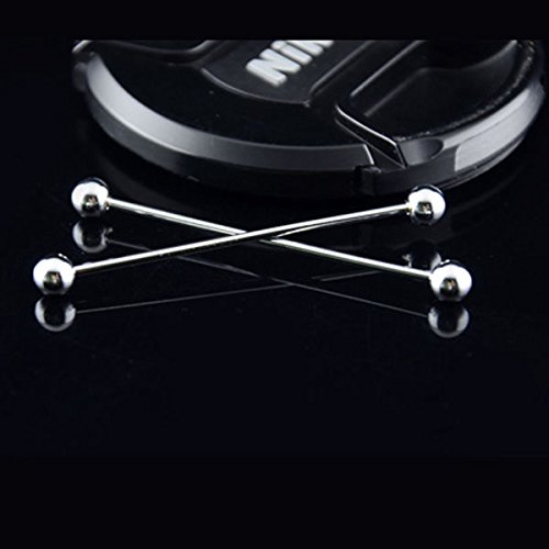 Yosoo Men Silver Gold Plated Tone Steel Collar Tie Pin Stud Barbell Bar Clip Clasp 6Cm Brooch 4 Pcs #TOP2