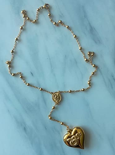 Saint Lana Del Rey LDR Style Stash Necklace/Rosary Chain/Hollow Pendent/Heart Shaped With Snakes and Spoon4