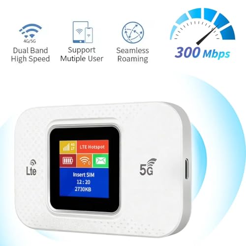 Image of Wireless 4G LTE Hotspot | 4G Pocket Router | 3000 mAh Battery (12 Hrs) | All Sim Supported 4G & 5G | Works 4G Network Only