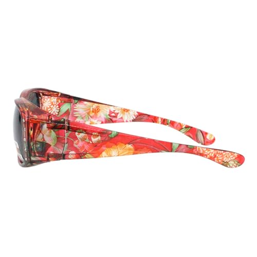 Womens Fit Over Glasses Polarized Sunglasses Rhinestones Floral4