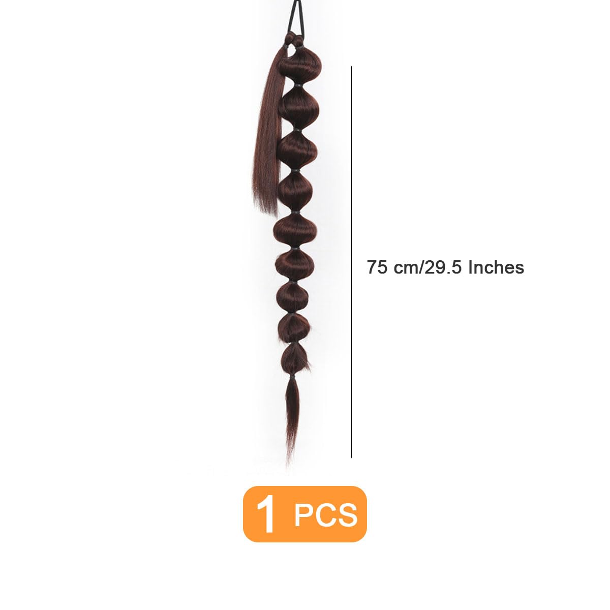 Traziewell Braids Extensions Hair Synthetic Bubble Ponytail Hair Extension Braid Pony Tail High Temperature Hairpieces for Women Ladies 0418 - Image 2