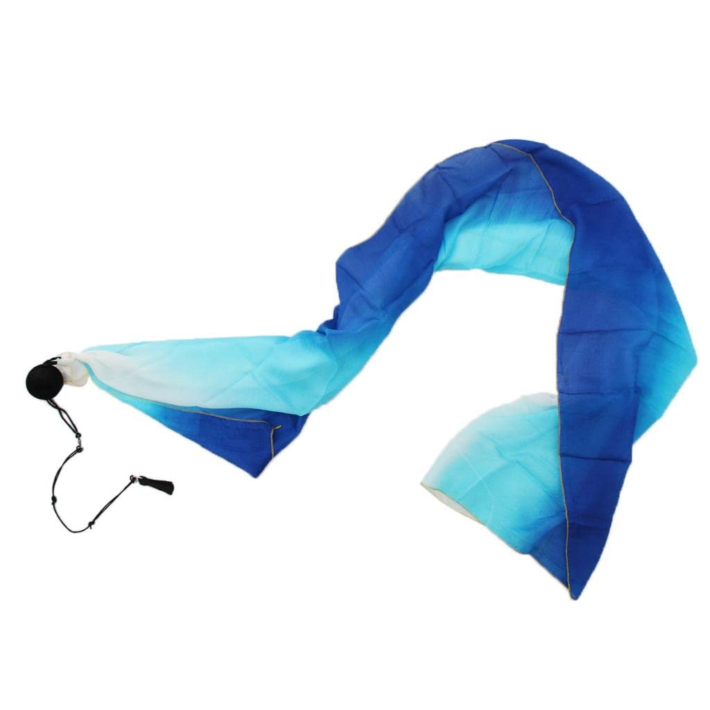 Velo Danza Del Ventre Accessori Danza Indiana Sciarpa Pallina Poi Seta Nylon Manico Ergonomico Robusto Adatto per Esercizi Spettacoli Danza