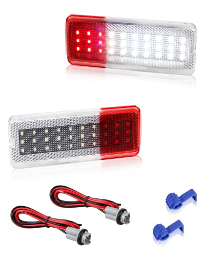 Lámparas LED para puertas interiores blanco y rojo pack 2 miniatura 1