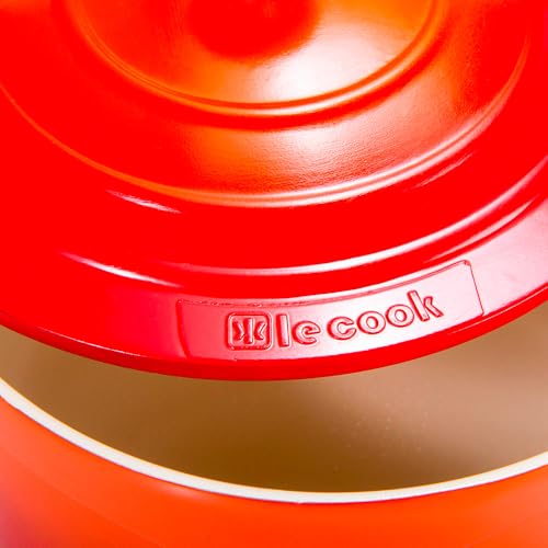 Panela Caçarola Revestimento Cerâmico 18 Cm Cabo Destacável Laranja Le Cook