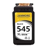 JANMORE Remanufacturées Cartouches d'encre pour Canon 545 PG-545XL, 1 Noir，pour Canon Pixma MG2550s MG3050 MG2950 MG2550 TS3150 TS3350 TS205 TS3450 Imprimante