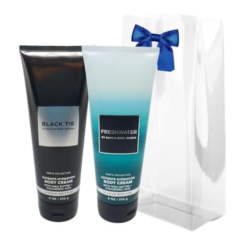 Bath & Body Works Black Tie & Freshwater Men’s Body Cream Set Cover