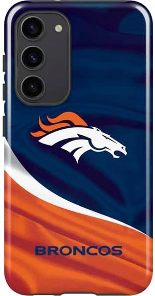 Skinit Pro Phone Case Compatible with Galaxy S23 Plus - Officially Licensed NFL Denver Broncos Retro Logo Design