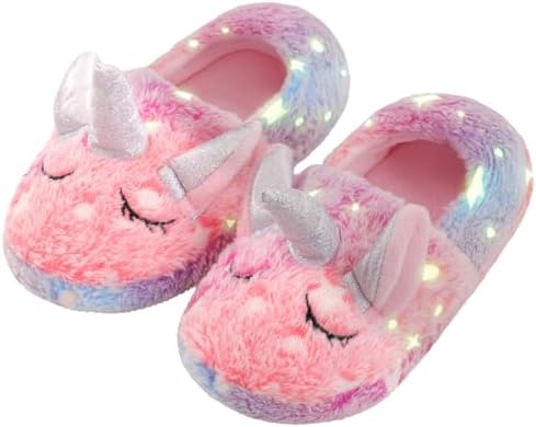 Kids Unicorn Slippers Boys Girls House Shoes Non Slip Warm Indoor...