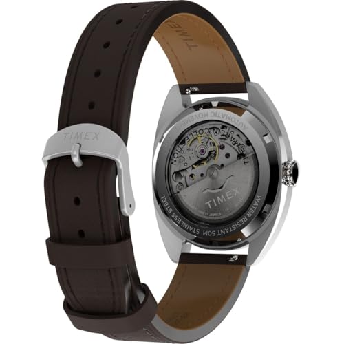 Image of TIMEX Marlin Tonneau 37mm Silver Dial Mechanical Automatic Men Watch - TW2Y65200UJ