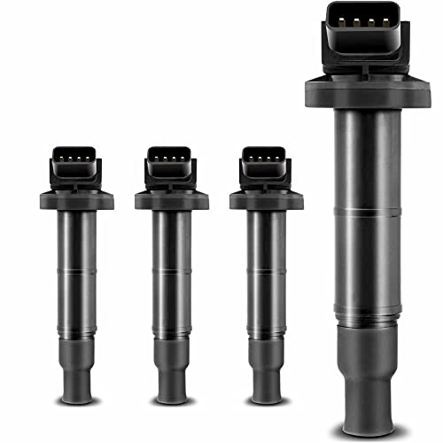 A-Premium Ignition Coil Pack Compatible with Toyota Camry Corolla Highlander Matrix RAV4 Solara Lexus HS250H Pontiac Vibe 2.4L 4-PC Set