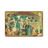 Wall Decor Sign - Bioshock – Pick Your Plasmid And Evolve Poster - 8X12 Inch Vintage Look Metal Sign,Bar, Man CAVE Art Decoration