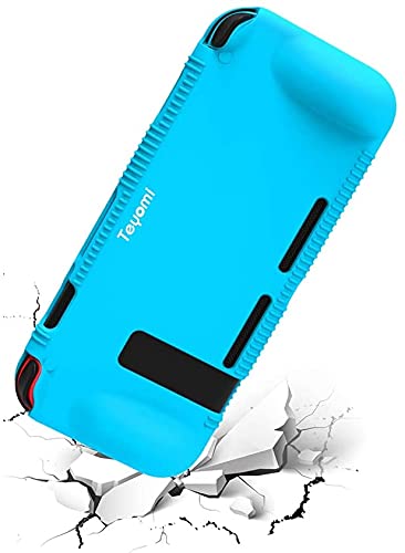 Miniatura 5 de Teyomi Protective Silicone Case for Nintendo Switch, Grip Cover with Tempered Glass Screen Protector, 2 Storage Slots for Game Cards,
