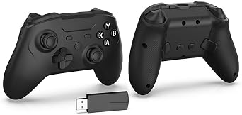 DOBE TYX-3618B Steam Controller, Wireless Gaming Controller for Steam/Steam Deck/PC Windows/Laptop/PS3, PC Gamepad with Adjustable Dual Vibration & Headphone Jack Battery Required Black