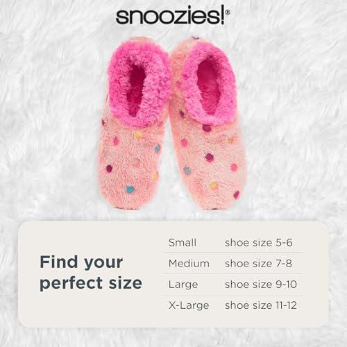 Snoozies WLD-007-LARGE Slippers For Women | Lotsa Dots Colorful Cozy Sherpa Slipper Socks thumb #6