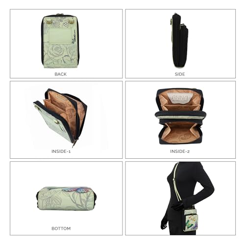 Anna by Anuschka Women's Original Hand-Painted Leather Small Organizer Crossbody3