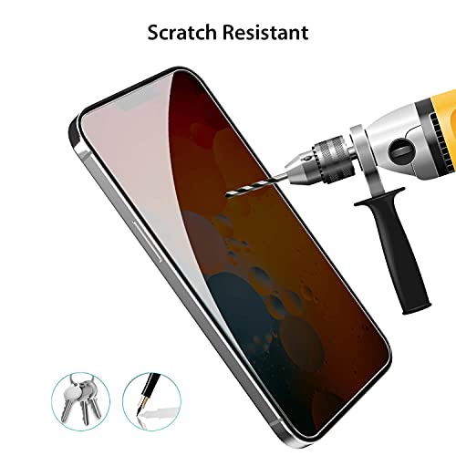 Zuslab Privacy Screen Protector Compatible With Apple Iphone 14 6.1'' 2022/13/ 13 Pro 6.1 Inch 2021, Anti Spy Anti-Scratch 9H Hardness Tempered Glass Cover, Bubble-Free Touch Screen Film #TOP3