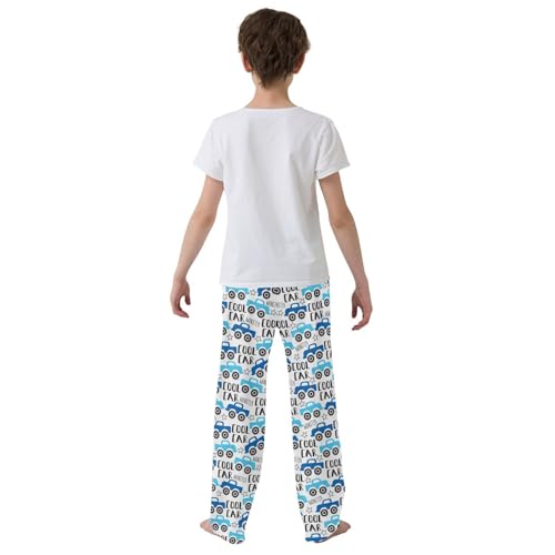 ZZXXB Cool Car Boys Long Pants Soft Trousers Elastic Waist Kids Lounge Bottoms with Pockets S-XL3