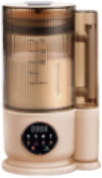 Soy Milk Maker, 1.5L Wall Breaker with 12 Blades and Soundproofing Cover, 24 Hour Timer and Warm, Non-Stick Ceramic Coating, Nut Milk Maker for Soy Milk, Almond Milk Beige