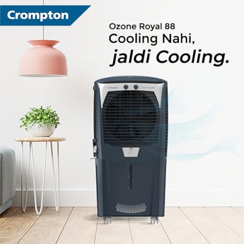 Crompton Ozone Royale Desert Air Cooler- 88L; with humidity control, Auto drain, Everlast Pump, Auto Fill, 4-Way Air Deflection and High Density Honeycomb pads. view 2