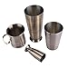 Belissy 3pcs Color Bronce Acero Inoxidable Coctelera Boston Taza de medición Conjunto de Herramientas Camarero Kit de Accesorios