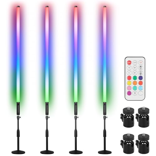 DJ Tube Lights with Stand (4 Pack) RGB LED Light Bars