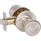Delaney Callan Hardware Brayden Passage Door Knob, Fits Doors 1-3/8 to 1-3/4 in. Thick, Satin Nickel – Reversible Left/Right-Handed Hallway, Closet Door Knob with Latch – Easy to Install