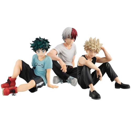 Zhongkaihua MHA Bakugou Katsuki Figur Bakugou Katsuki Actionfigur Sitzend Anime 7 5 cm PVC-Modell Schreibtischdekoration Ornament Geburtstagsgeschenk für Fans