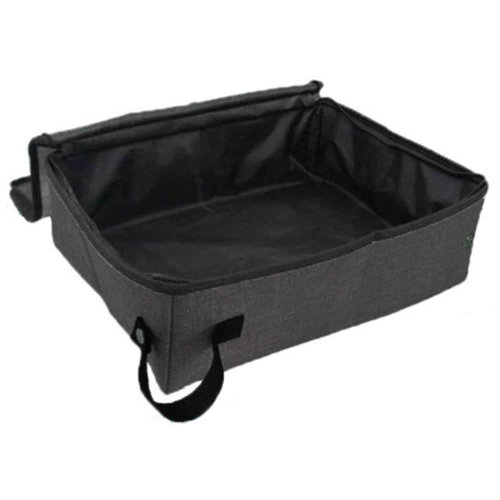 Caja de Arena Plegable para Gatos, Aseo Portátil para Gatos, Caja de Arena para Gatos Plegable, Bandeja de Arena para Gatos Plegable, para Viajes, Exteriores, Parque, Hogar (Negro)