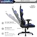 Homall Gaming Chair, Office Chair High Back Computer Chair Leather Desk Chair Racing Executive Ergonomic Adjustable Swivel Task Chair with Headrest and Lumbar Support(Blue)