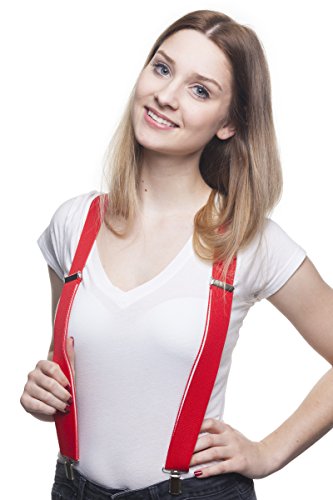 Preisvergleich Produktbild shenky Hosenträger in 3 Clips Y-Form unisex (rot)
