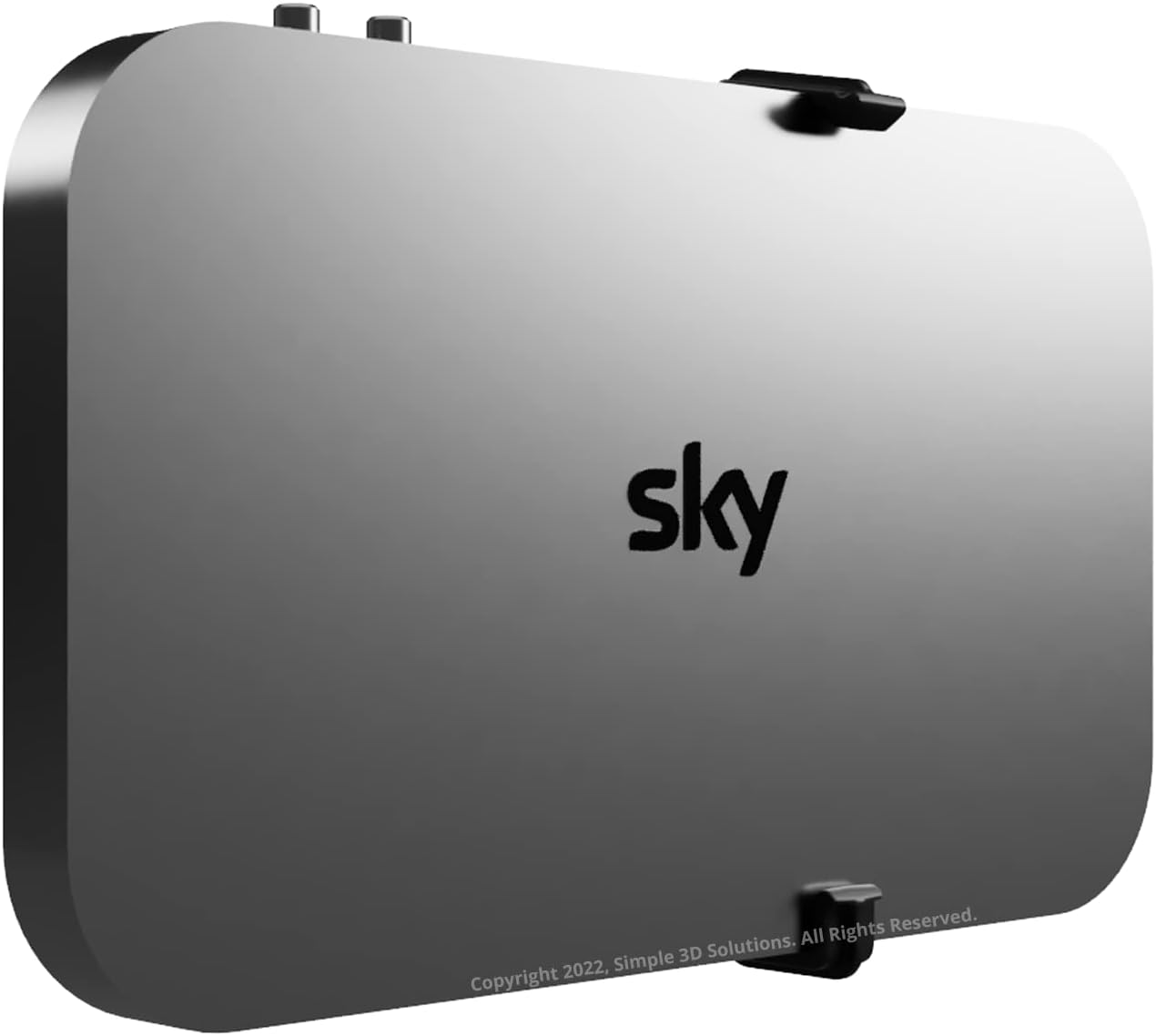 Wall Mount Bracket/Holder for Sky Q Main TV Box (1TB/2TB), Black, Complete With Fixings