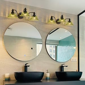 Image of XIEDUN Green 3 Light Vanity Light Bathroom Light Modern Bathroom Light Fixtures