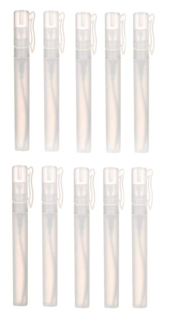 Hunky Dory 10pcs White 10ml Pocket Pen Spray Bottle Refillable Bottle Sanitizer, Perfume, Attar, Lotion, Moisture (Pack of 10)-image-24