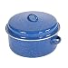 Stansport Enamel Cook Pot with Lid, 5 Quart, Blue/White