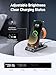 Wireless Charger for Samsung Charging Station with Clock for Samsung Galaxy S25 Ultra/S24/Z Fold 7/Flip 7/Bud, Watch Charger for Samsung Galaxy Watch 8/7/6/5Pro, 3 in 1 Foldable Charging Station Grey