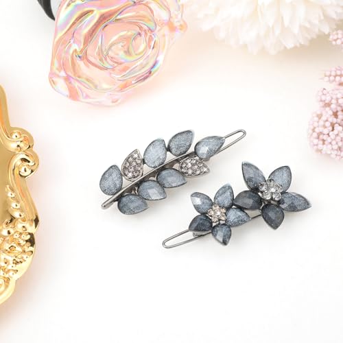 Mabor Clips para el Cabello Vintage con Cristales Azules miniatura 6