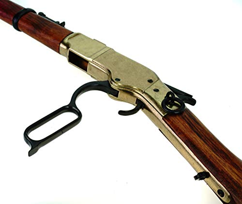 Denix 1866 Lever-Action Repeating Replica Gun (Brass) - Non-Firing Replica #TOP1