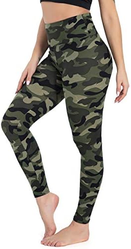 GAYHAYHigh Waisted Leggings for Women - Soft Opaque Slim Tummy Control Printed Pants for Running Cycling Yoga