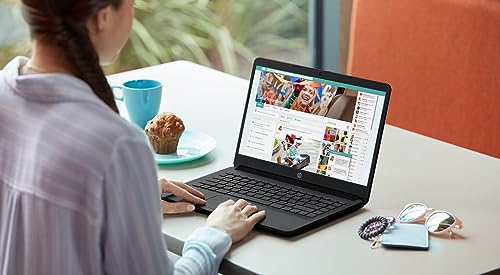 Image of HP 14-fq1005cl Touchscreen Laptop - 14 inch HD Notebook, AMD Ryzen 3 5300U Quad-Core 8GB DDR4 RAM 256GB PCIe SSD Lightweight Computer PC Camera WiFi Bluetooth USB C HDMI Port Windows 11 Home (Renewed)