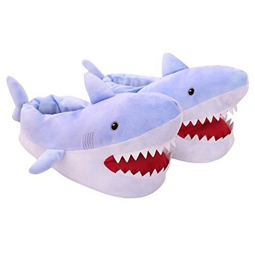 Yunt-11 Pantuflas Fullback 3D Soft Comfy Shark Design de la Novedad - Pantuflas Shark Boot, Pantuflas Animal Monster Feet con Detalle de Dientes de tiburón para niños