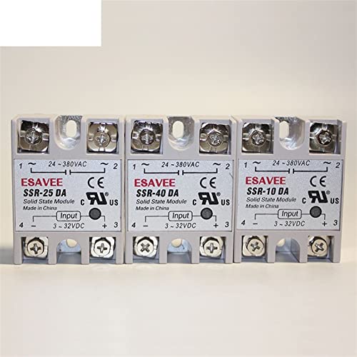 Relé de estado sólido monofásico SSR-25DA con control DC a AC y disipador pequeño integrado      Go to product viewer dialog for this item.